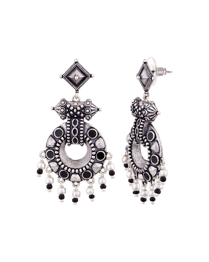 Nayantara Lightly Embellished Drop Earrings | SHOBITAM