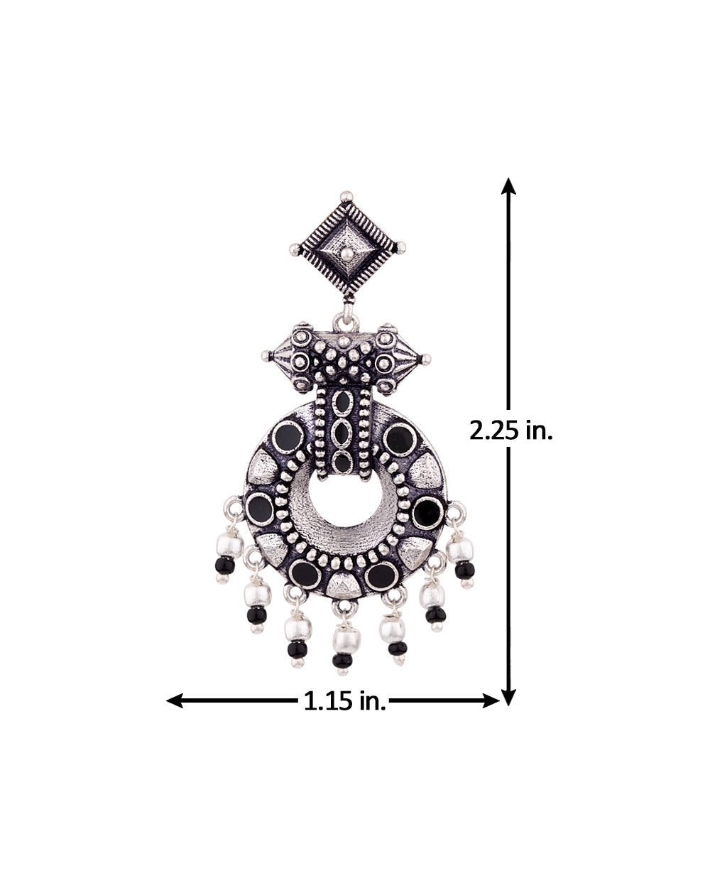 Nayantara Lightly Embellished Drop Earrings | SHOBITAM