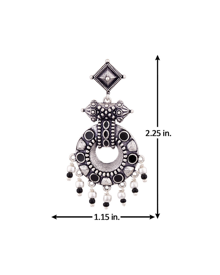 Nayantara Lightly Embellished Drop Earrings | SHOBITAM