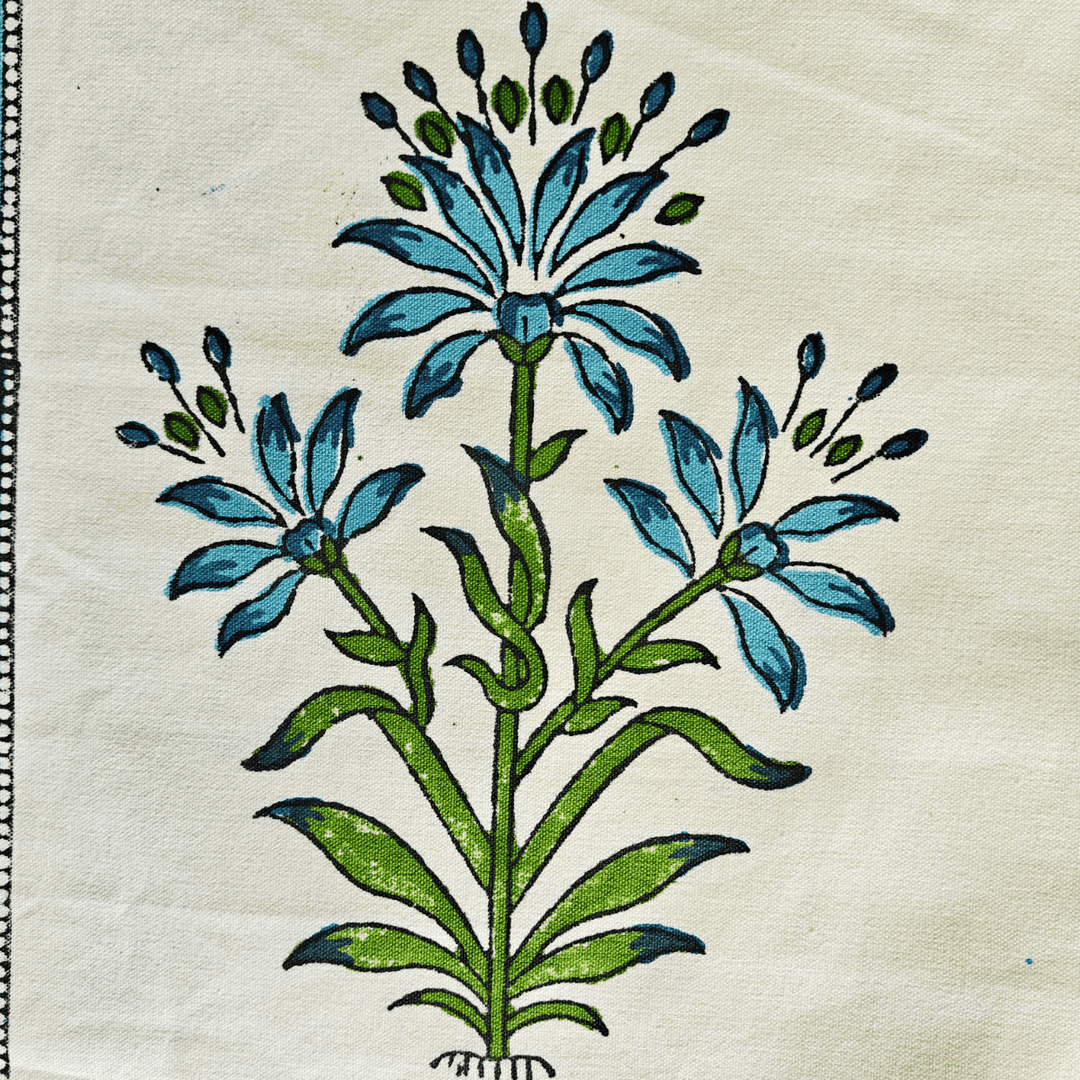 Dahlia Block Print Table Runner | SHOBITAM