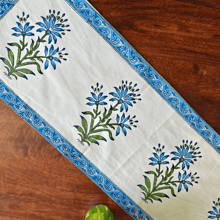 Dahlia Block Print Table Runner | SHOBITAM