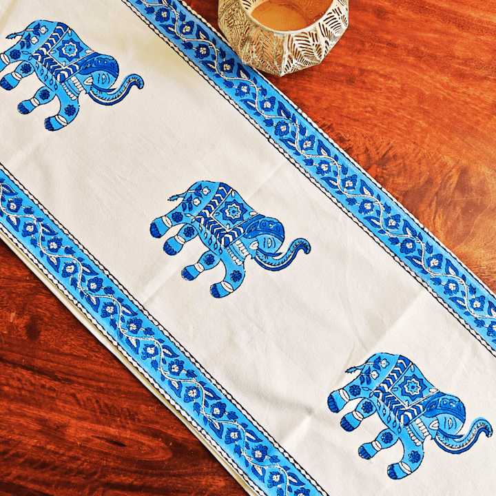 Gajraj Block Print Table Runner |SHOBITAM