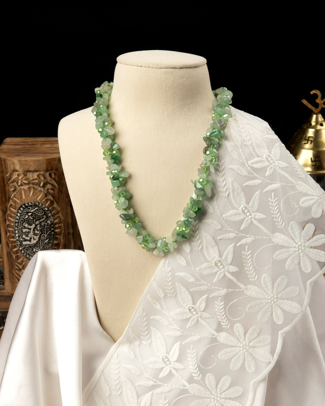 Forest Light: Natural Agate Mala  | SHOBITAM