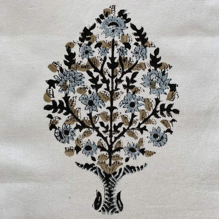 Shiraz Hand Block Printed Table Runner, 100% cotton, 13" x 72"