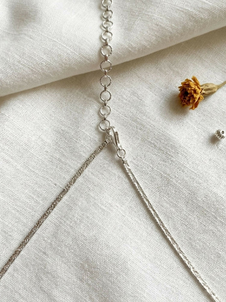 Contemporary Silver Plated American Diamond Necklace Set | shobitam