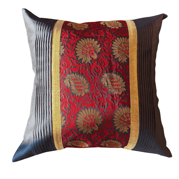 Caravan Black Cushion Cover, 16" x 16", Pack of 1 | SHOBITAM