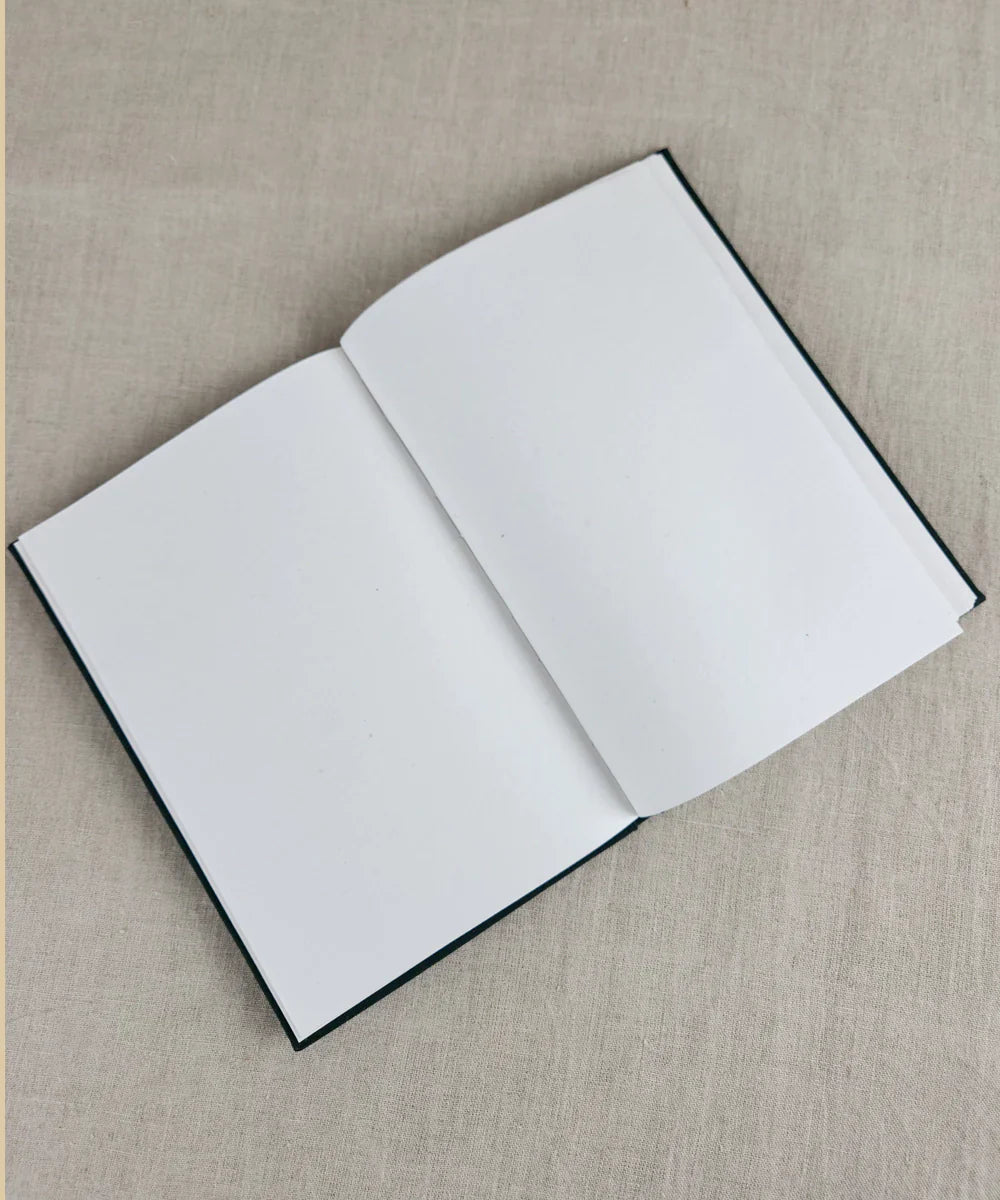Navy Cotton Hand Embroidered Diary {Handmade Paper) | SHOBITAM