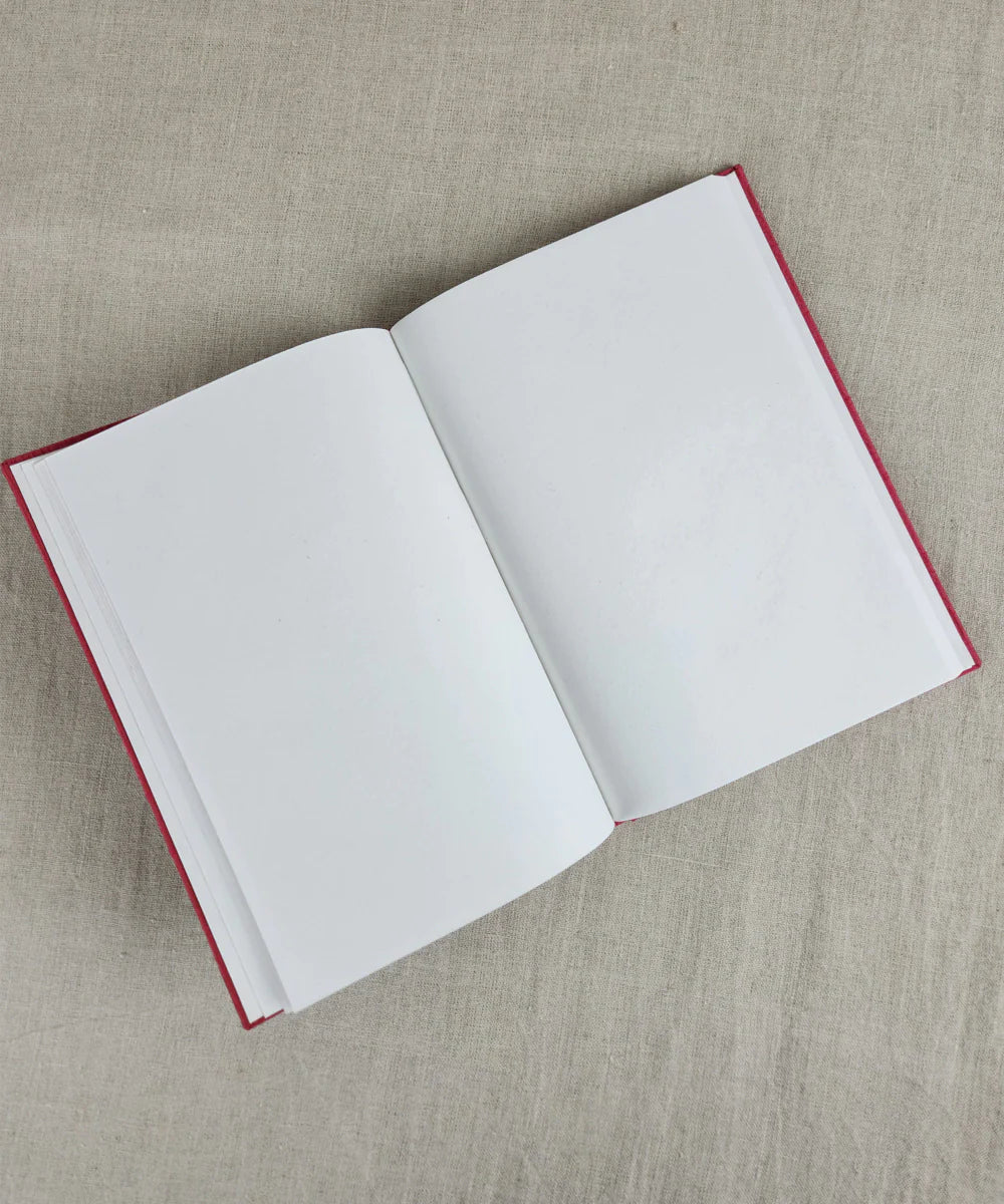 Flamingo Garden Hand Embroidered Diary | Handmade Cotton Paper | SHOBITAM