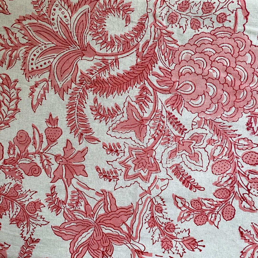 Pink Lily 6 Seater Dining Table Cover, 100% Cotton, 60" x 90"|SHOBITAM