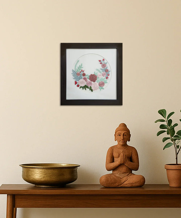 Garden Arc Hand Embroidered Wall Art | Framed | SHOBITAM