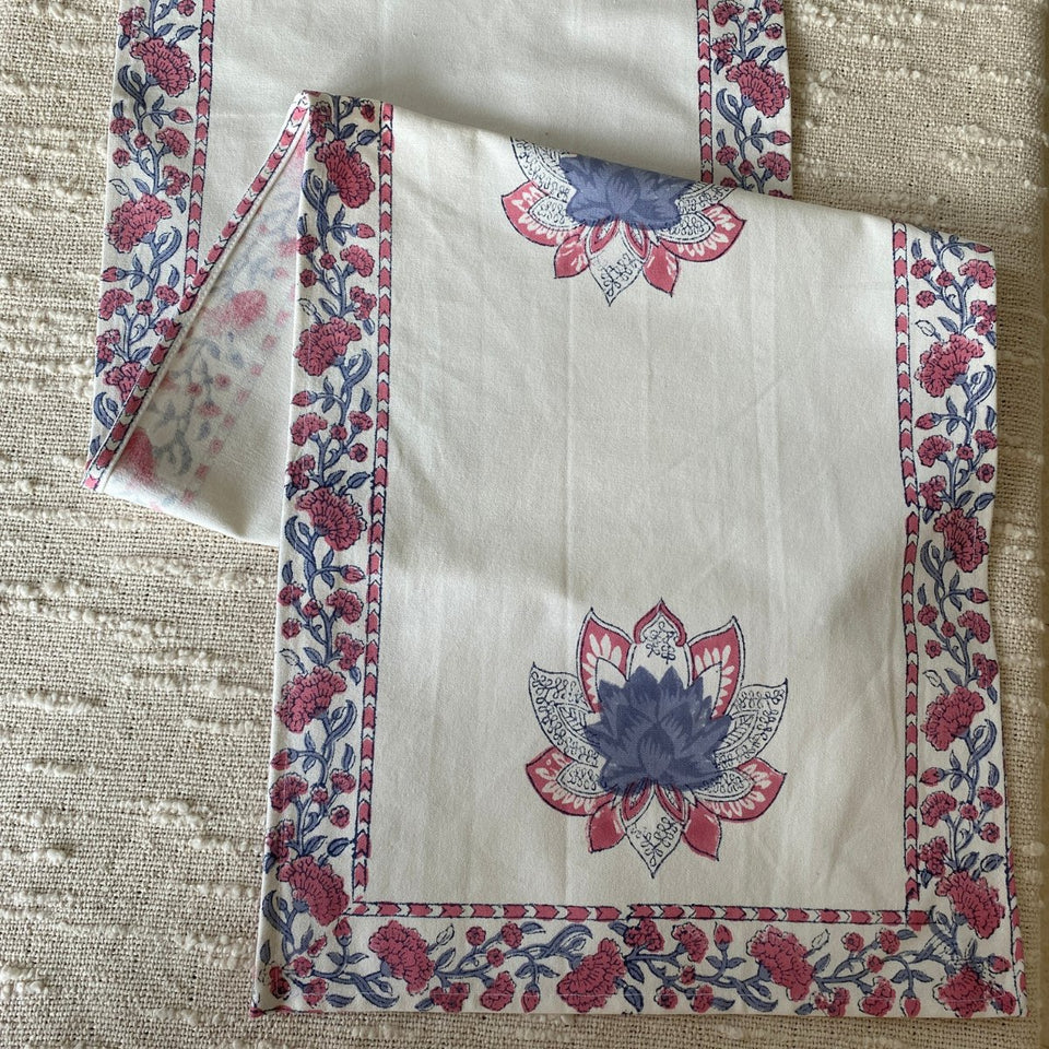 Petal Table Runner, 100% cotton, 13" x 72"