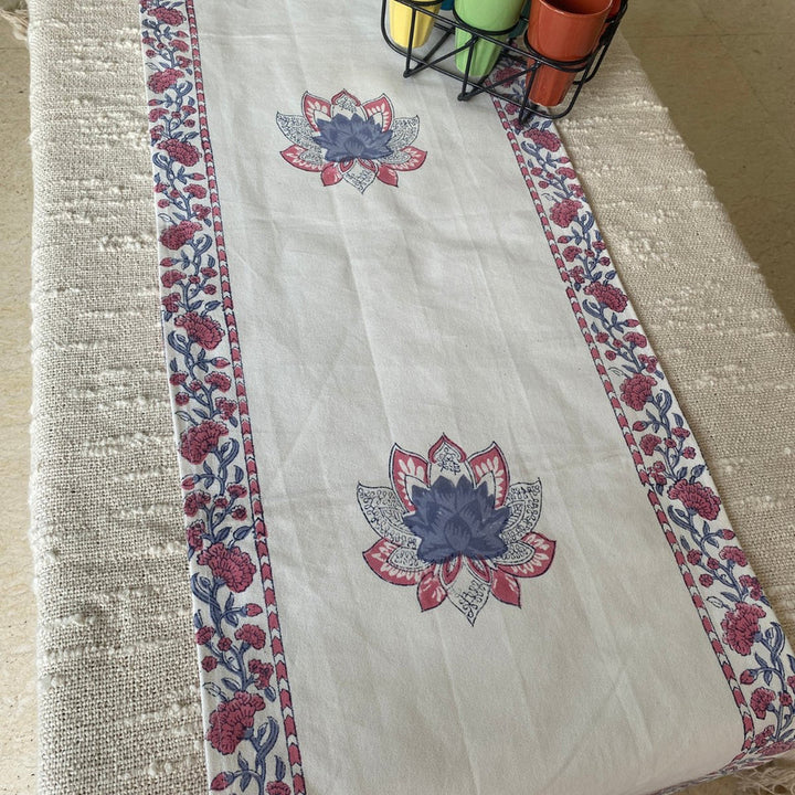 Petal Table Runner, 100% cotton, 13" x 72"
