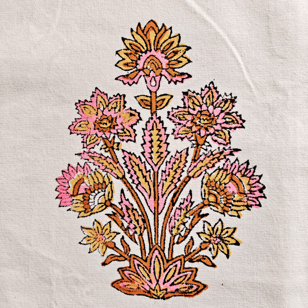 Phoolwari Table Runner, 100% cotton, 13" X 72" | SHOBITAM