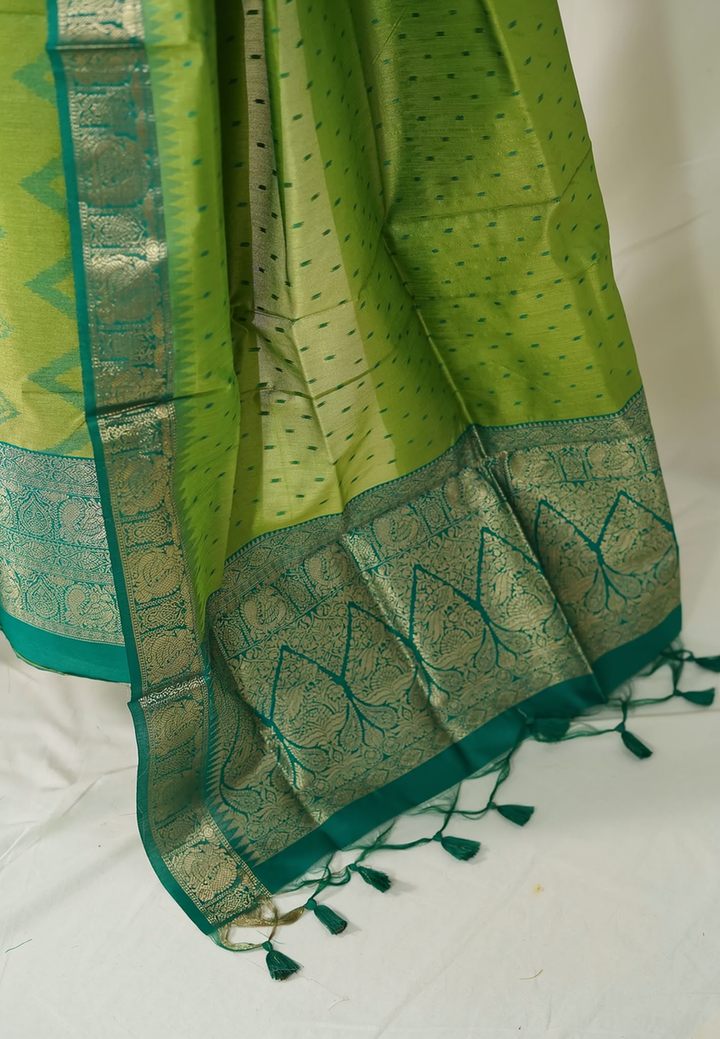 Manjari 3 Piece Semi Silk Salwar Suit, Stitched   | SHOBITAM