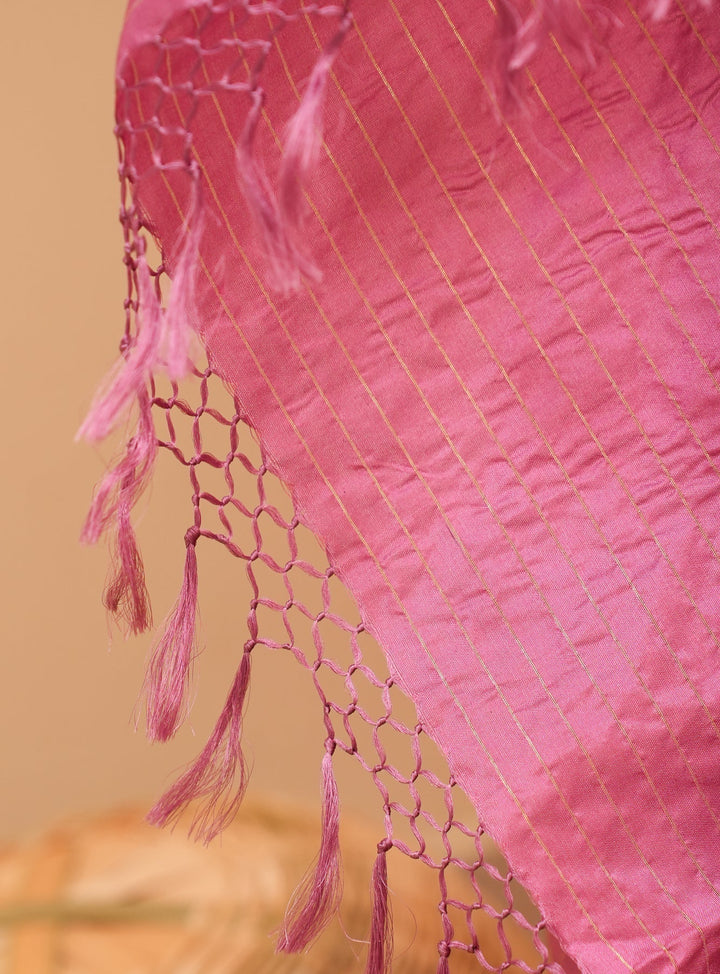 Pink Banaras Silk Saree Gulaab | SILK MARK CERTIFIED | SHOBITAM