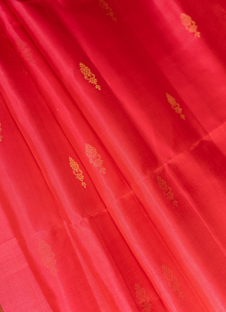 Pink Handloom Silk Saree PannirRoja | SILK MARK CERTIFIED | SHOBITAM