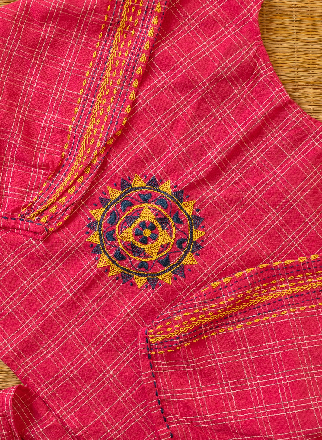 Pink Lambani Embroidery Tie-Blouse Anokhi | SHOBITAM