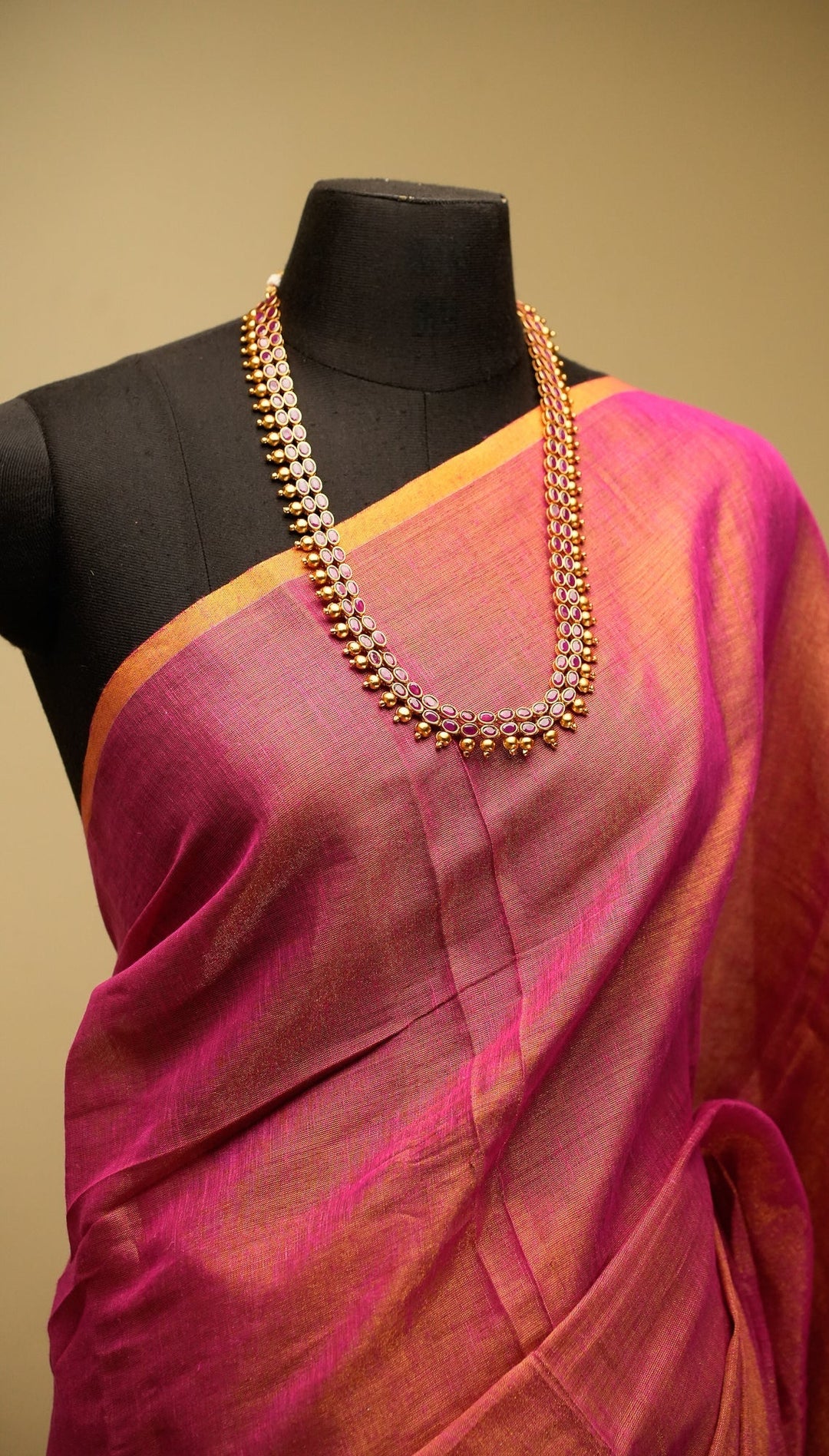 Pink Tissue By Cotton Saree Gulaabo | SHOBITAM