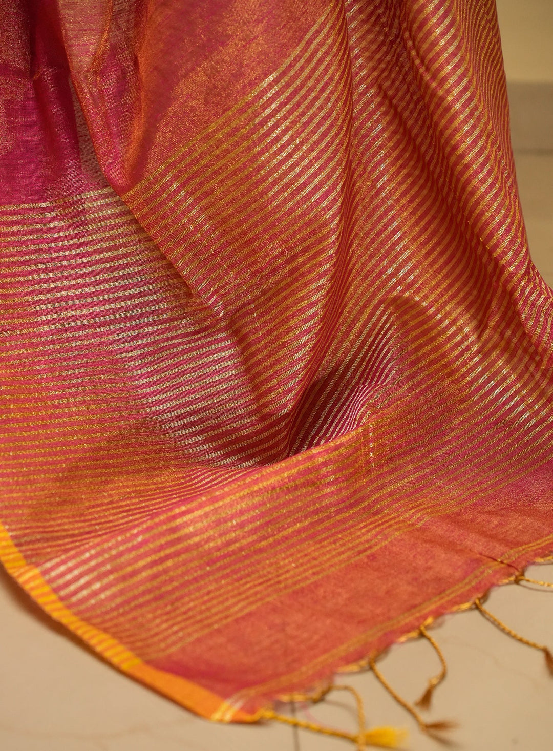 Pink Tissue By Cotton Saree Gulaabo | SHOBITAM