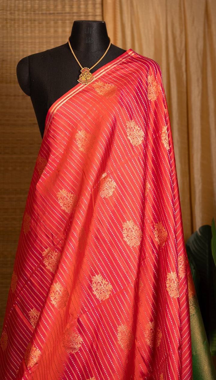 Pink With Green Molkalmuru Soft Silk Saree Sundari | SILK MARK CERTIFIED |SHOBITAM