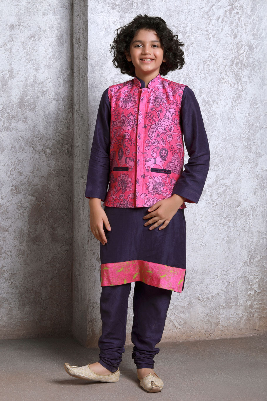 Bagh Pink jacket (boy) | SHOBITAM