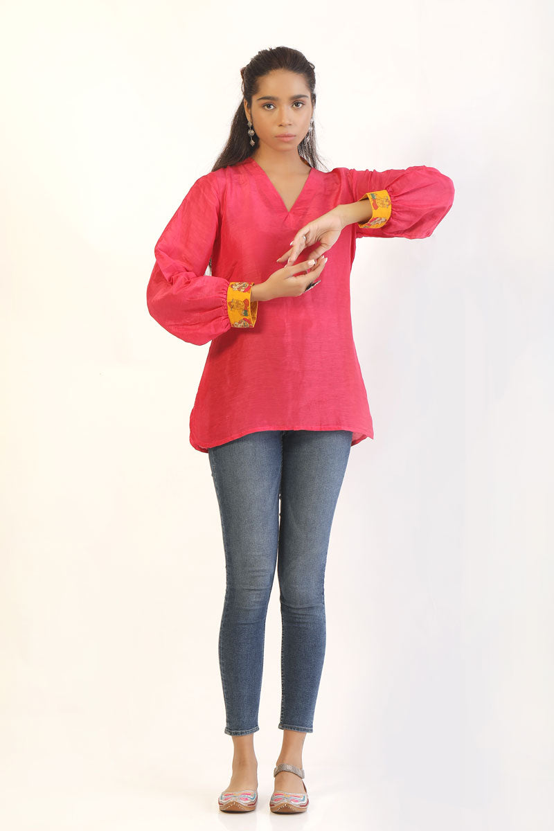 Pink Vakratunda Kurti | SHOBITAM