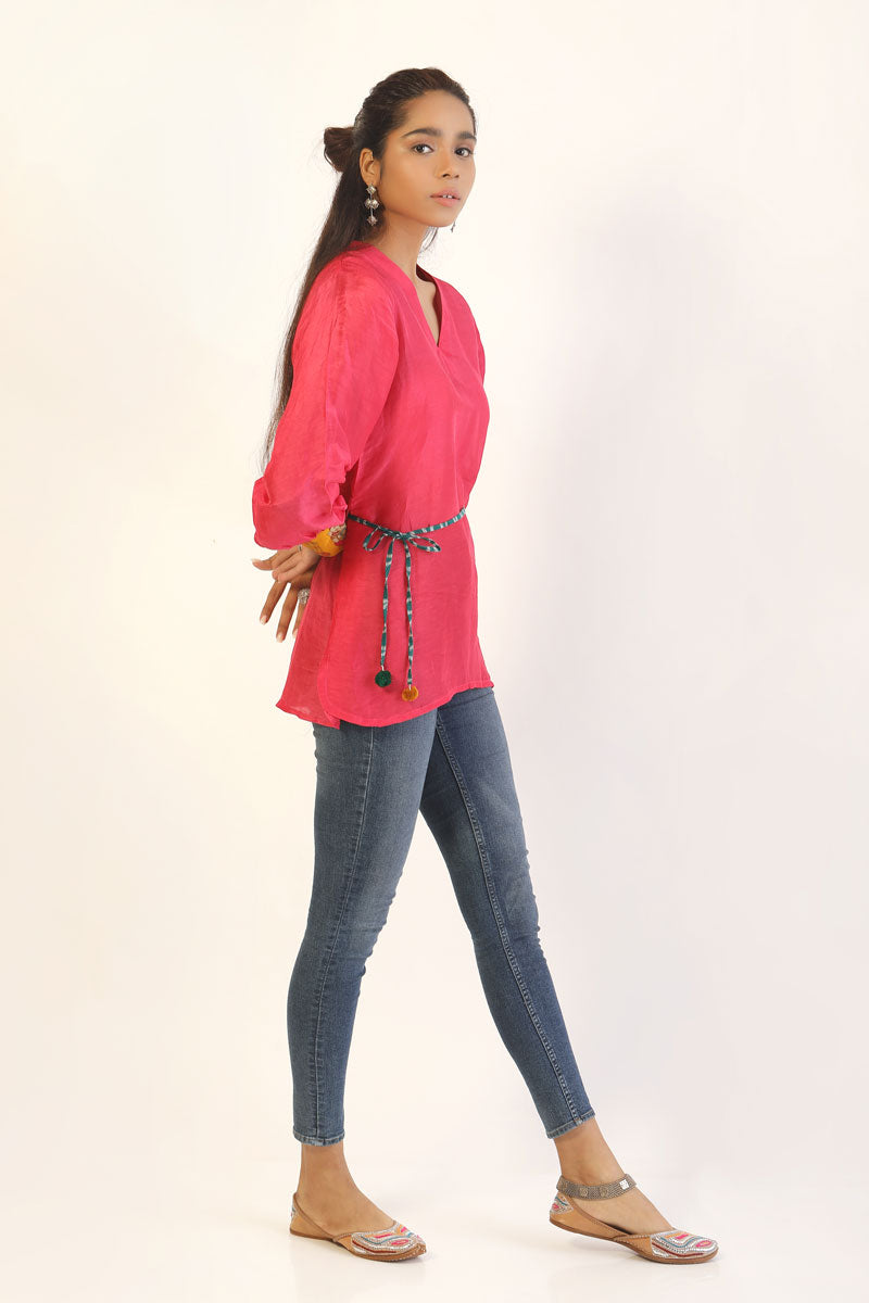 Pink Vakratunda Kurti | SHOBITAM