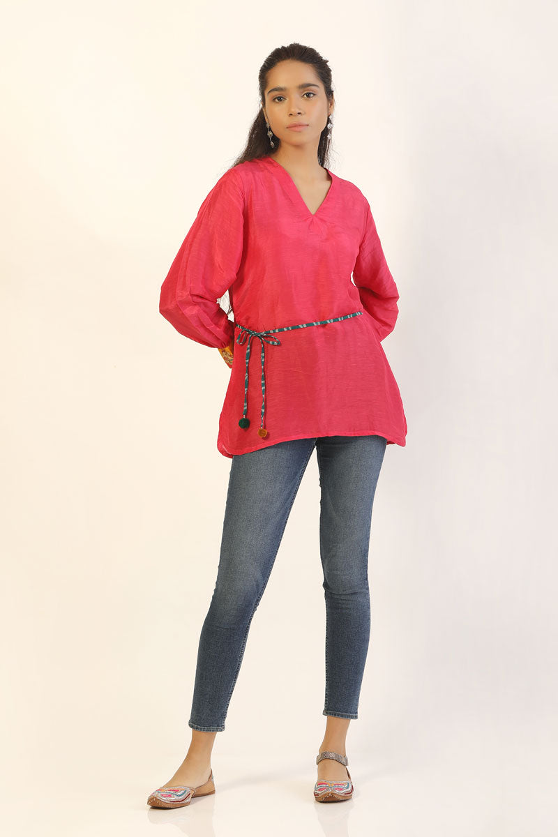 Pink Vakratunda Kurti | SHOBITAM