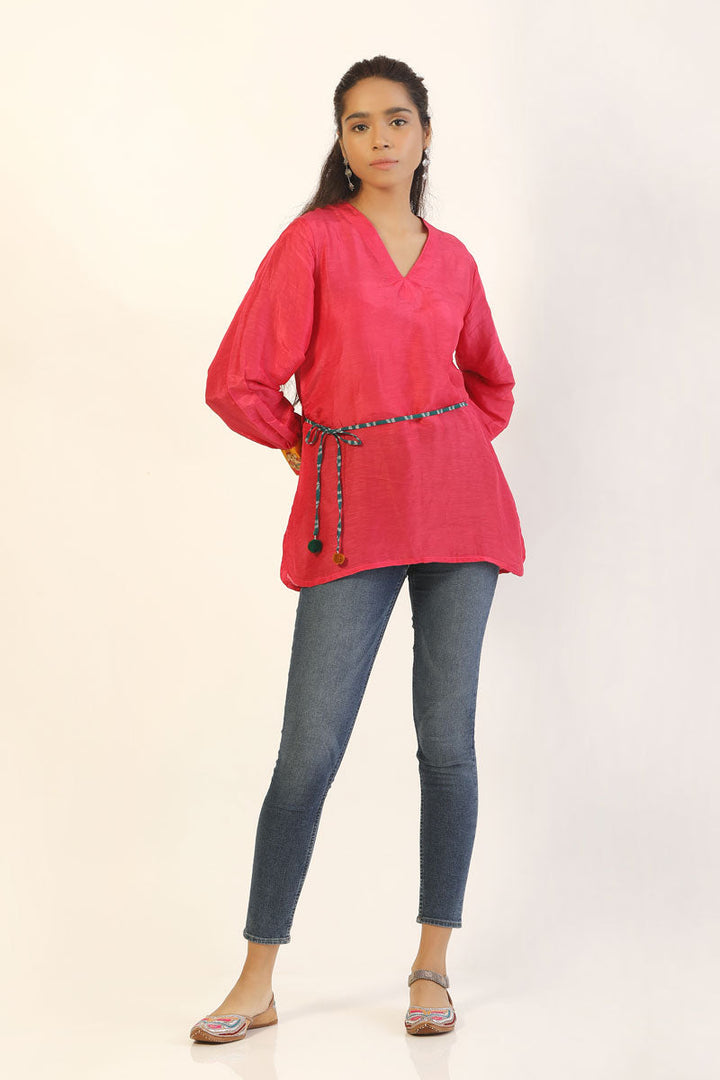 Pink Vakratunda Kurti | SHOBITAM