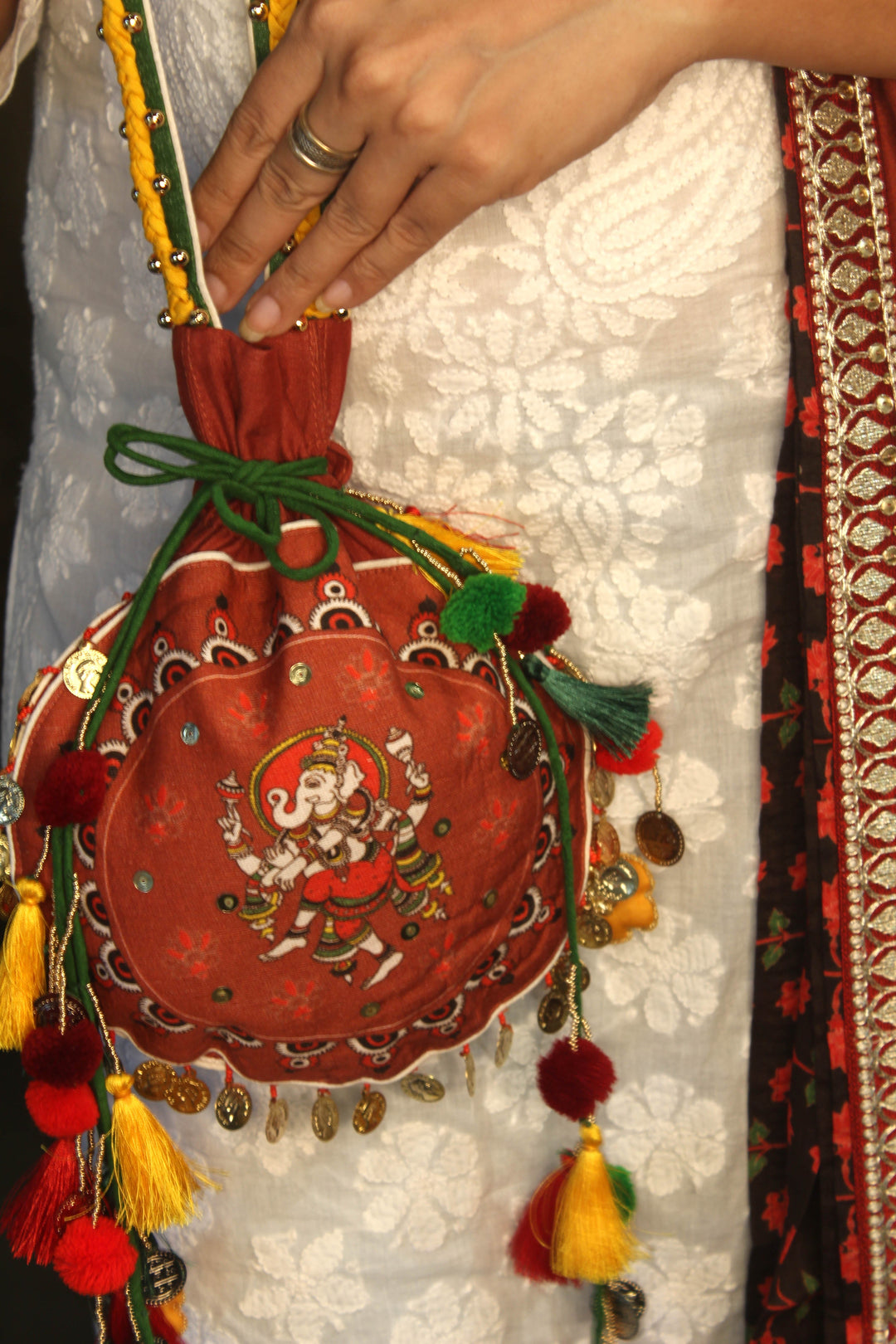 Natya Ganesh red potli | SHOBITAM