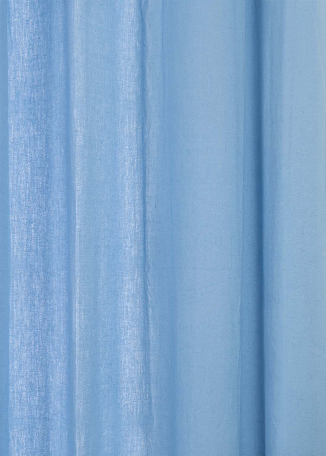 Solid Powder blue 100% cotton plain curtain for bedroom - Light Reduction - Single Piece | SHOBITAM