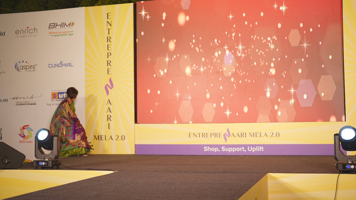 Nari Shakti and Floral Theme  : Turquoise Authentic Pen Kalamkari on Pure Kanjivaram Silk Saree with Bottle Green Zari Border | SILK MARK CERTIFIED