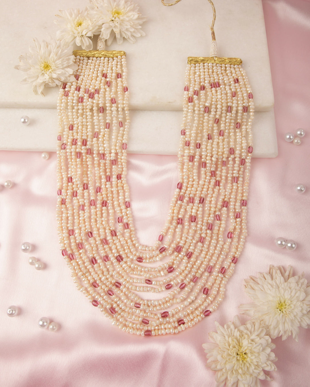The Rosé Tourmaline Heirloom 13 Layer Mala | SHOBITAM