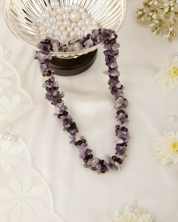 Lavender – Natural Amethyst & Crystal Mala | SHOBITAM