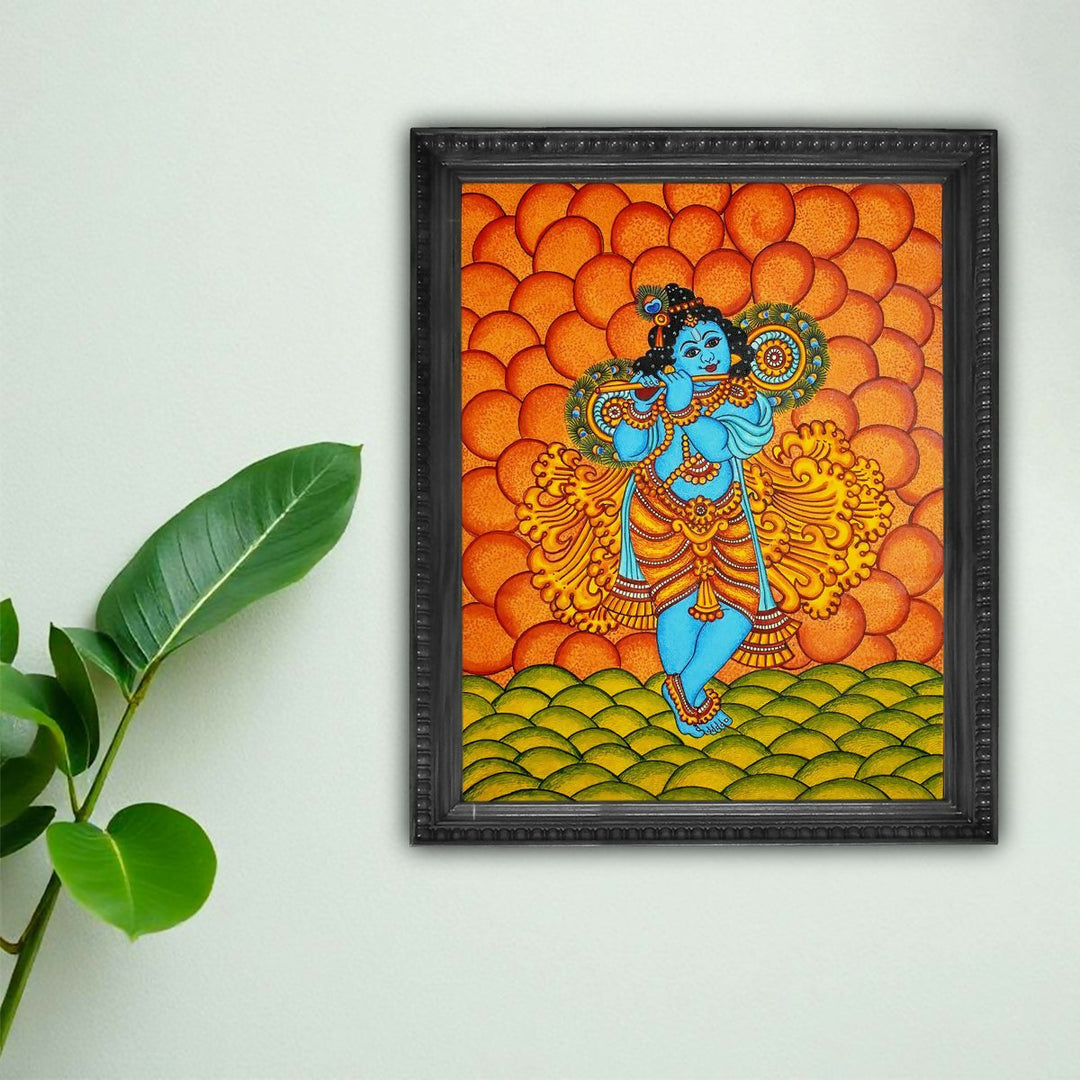 MURAL PAINTING BABY KRISHNA 26*20 | SHOBITAM
