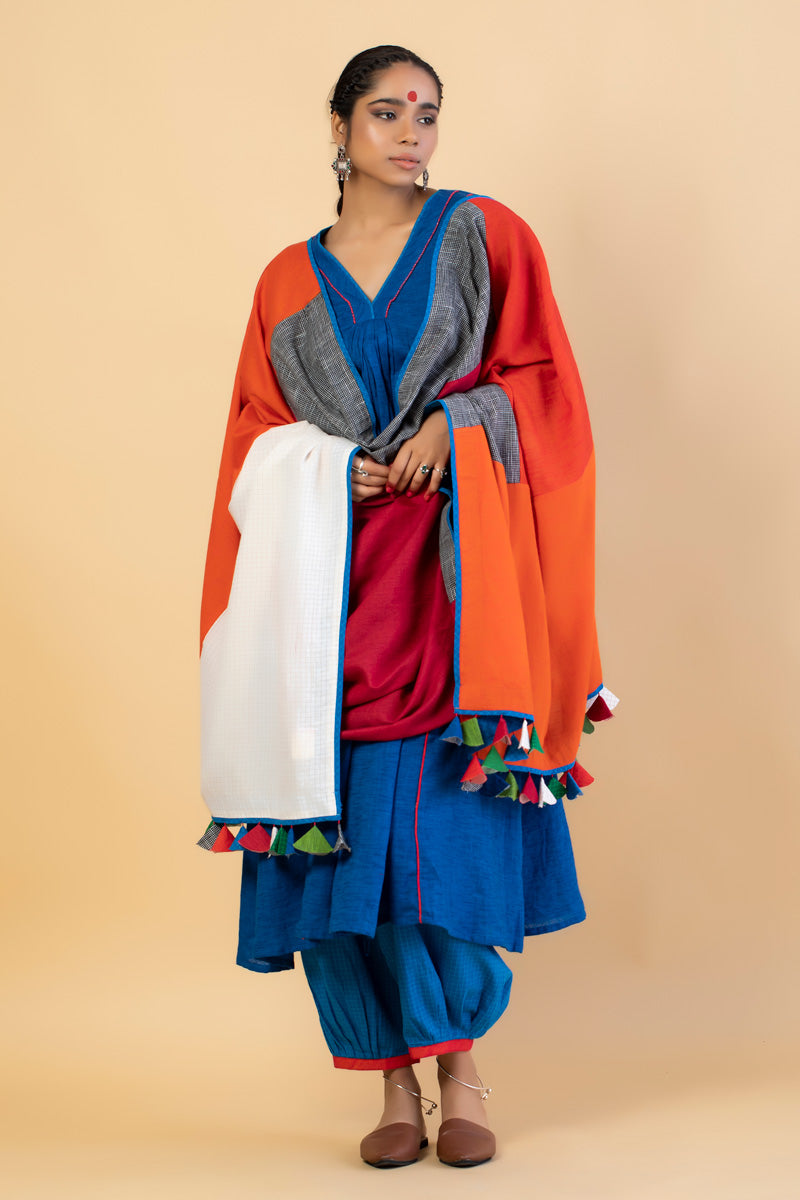 Indigo Soft Cotton Woven Kurta (Set of 3) | SHOBITAM