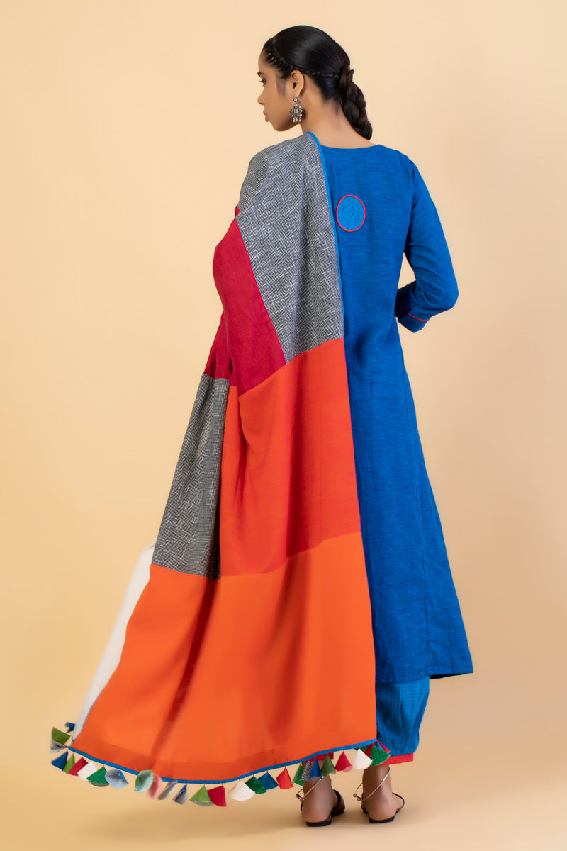 Indigo Soft Cotton Woven Kurta (Set of 3) | SHOBITAM