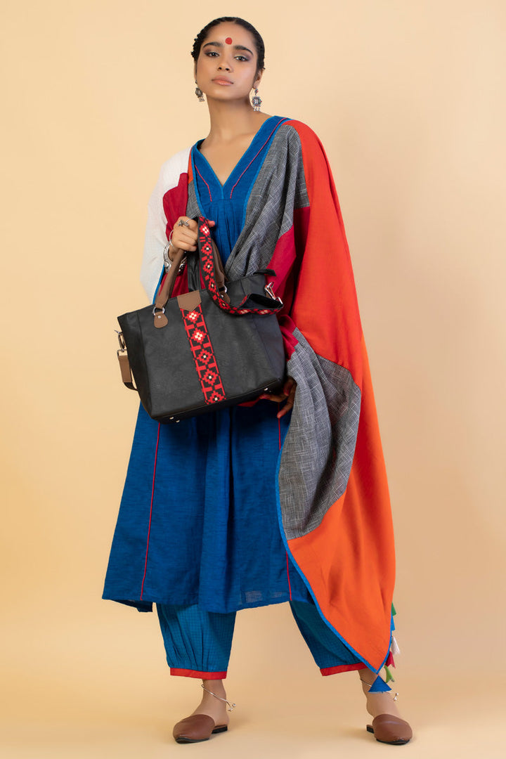 Indigo Soft Cotton Woven Kurta (Set of 3) | SHOBITAM