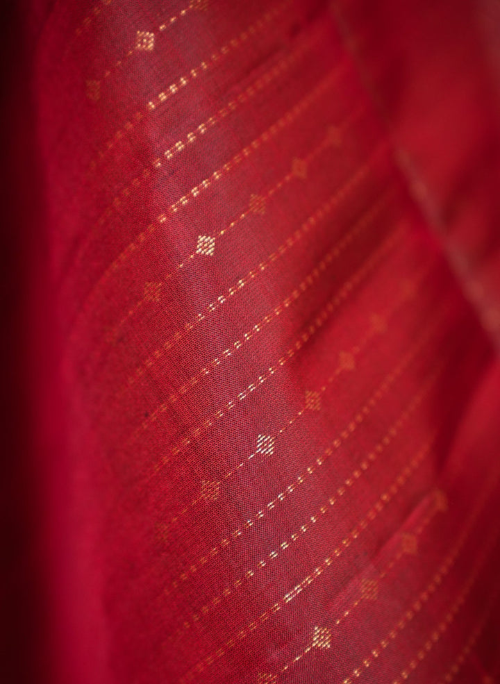 Red With Green Kanjivaram Soft silk Handloom Saree Mandaram | SILK MARK CERTIFIED |SHOBITAM