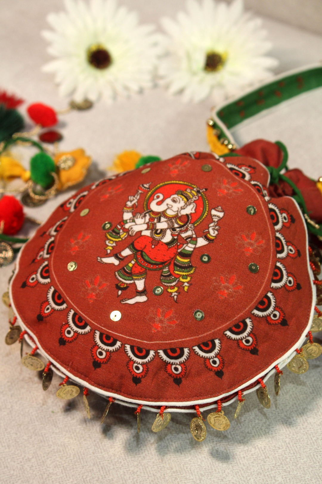Natya Ganesh red potli | SHOBITAM