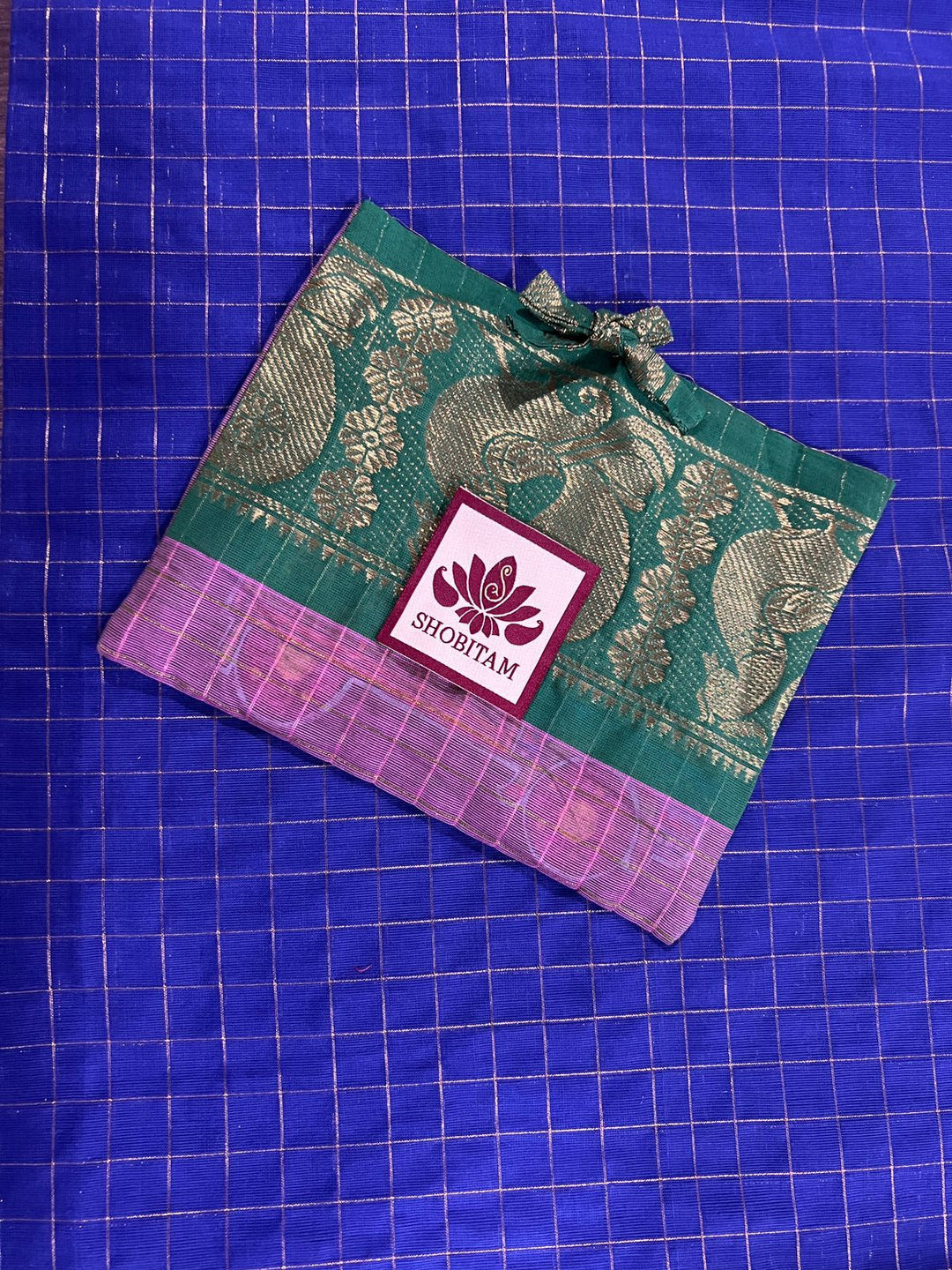 10 Pack, Madhubani Handpainted Colorful  Indian Truck Fridge Magnets with Zari Cloth Bag, Festive Favors