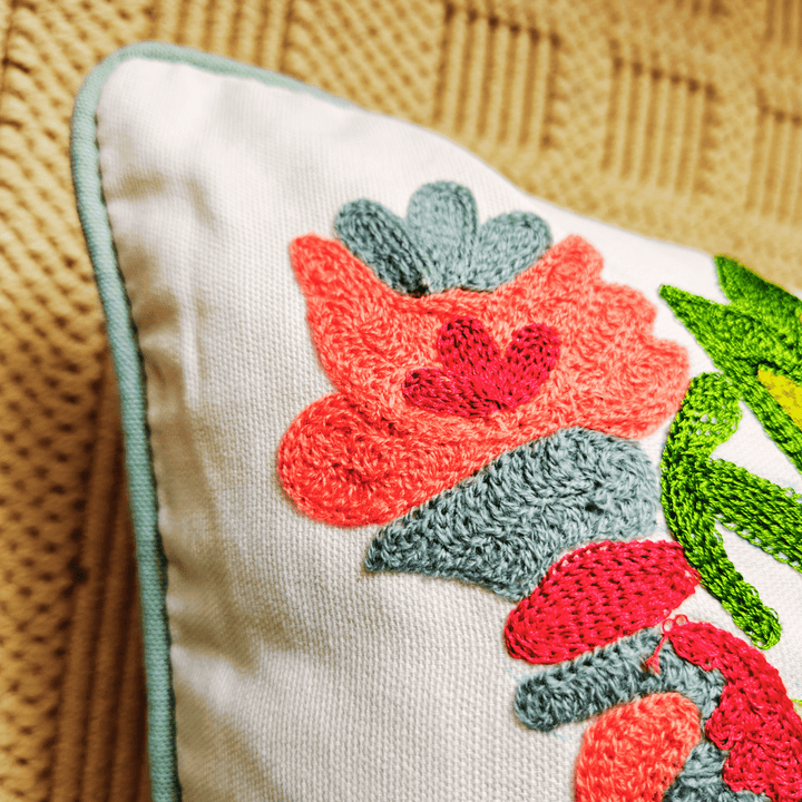 Avana Embroidered Cushion Cover  | SHOBITAM