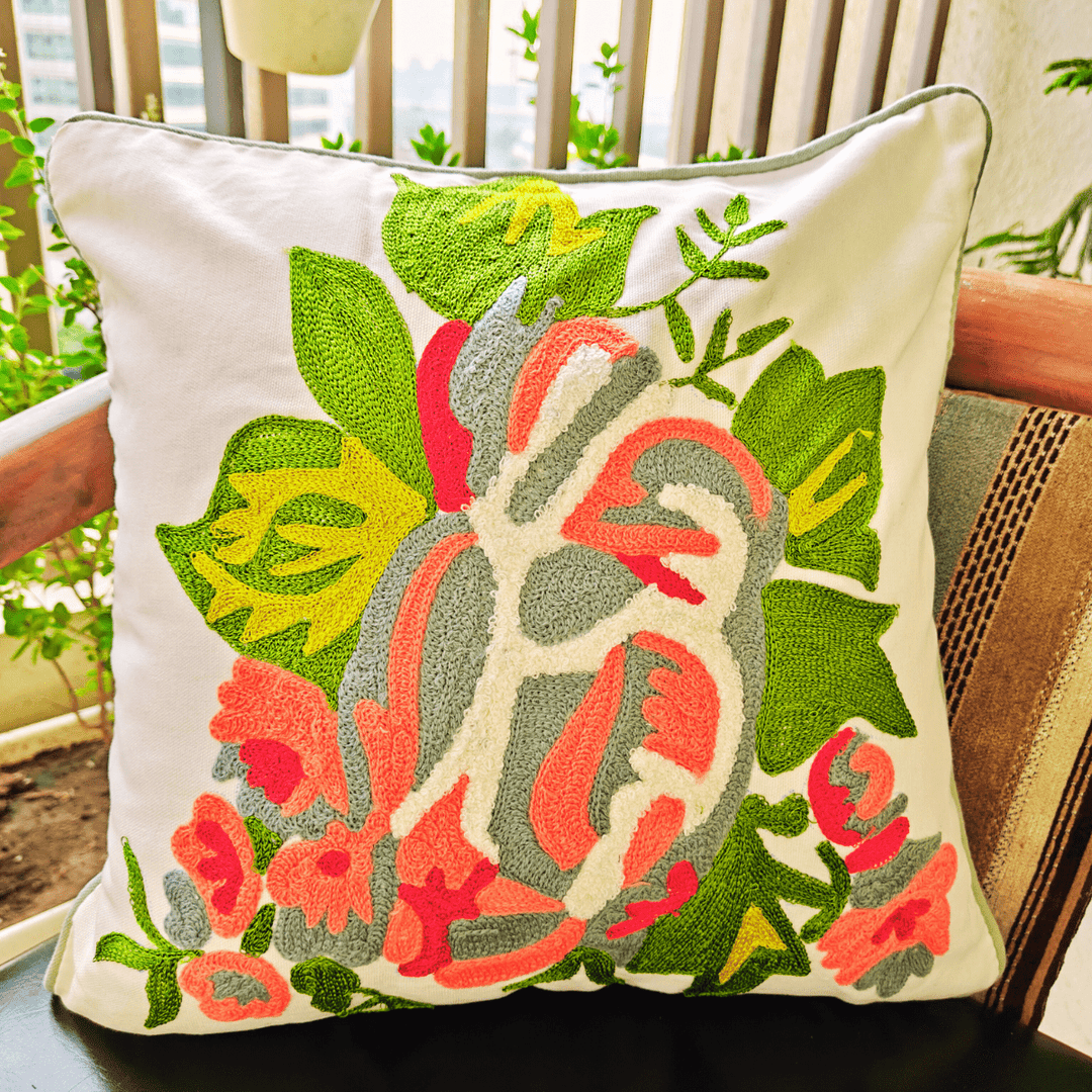Avana Embroidered Cushion Cover  | SHOBITAM