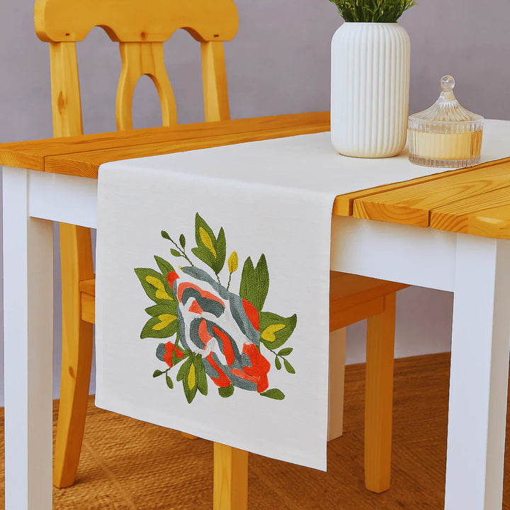 Revaa Embroidered Table Runner – 72" x 12"