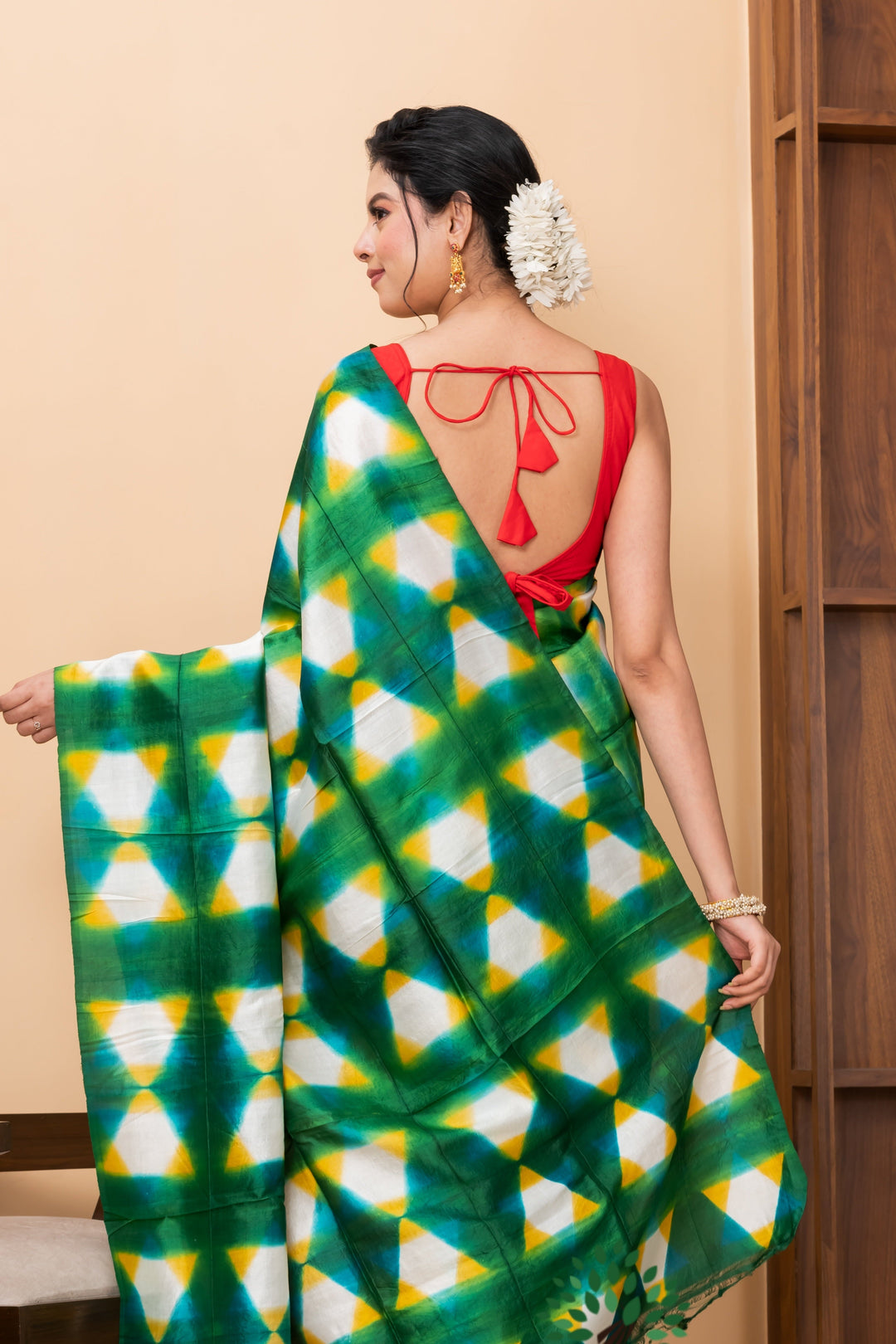 Half n half tien dye pure silk saree  | SILK MARK CERTIFIED | SHOBITAM