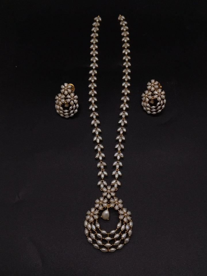 Royal Heritage Freshwater Pearl Long Haram Set | SHOBITAM