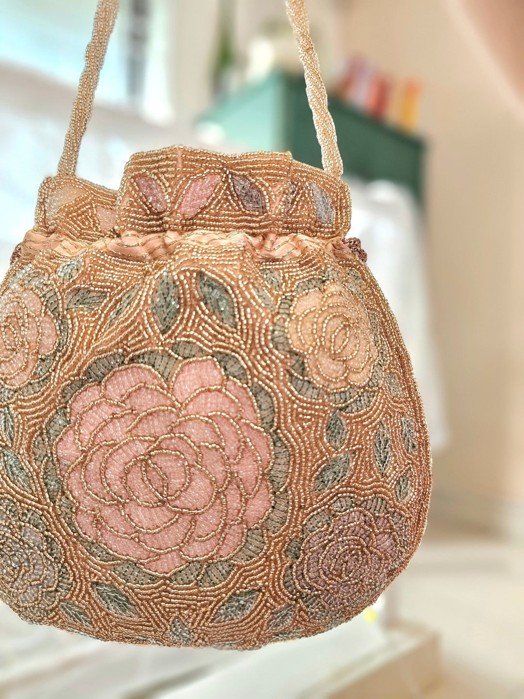 ROSÈ Beaded Pink Potli Bag