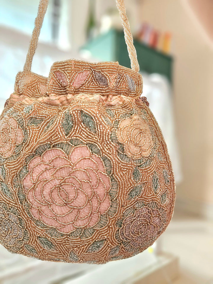ROSÈ Beaded Pink Potli Bag