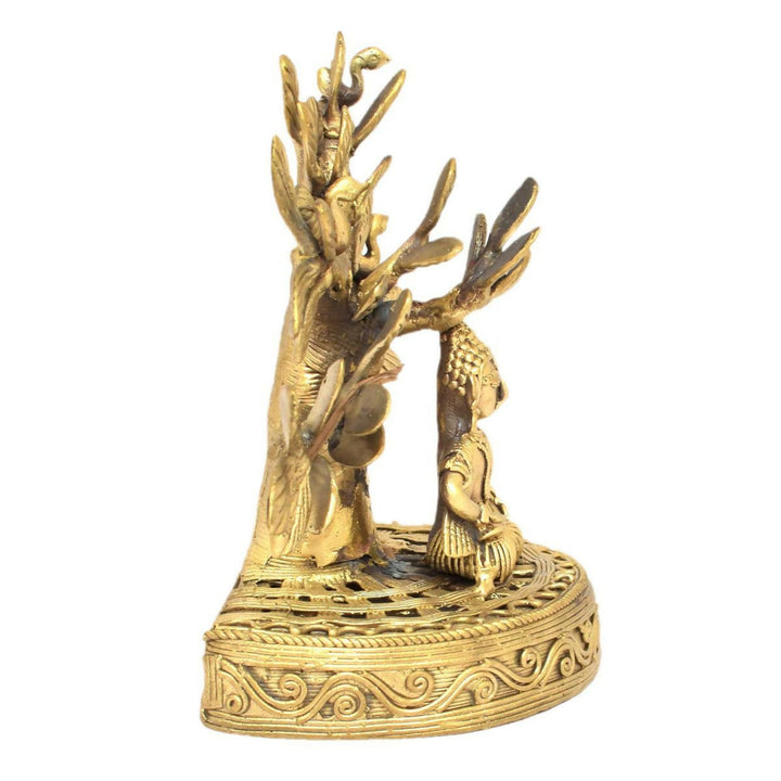 DHOKRA BUDDHA SITTING UNDER TREE 6*4*5 | SHOBITAM