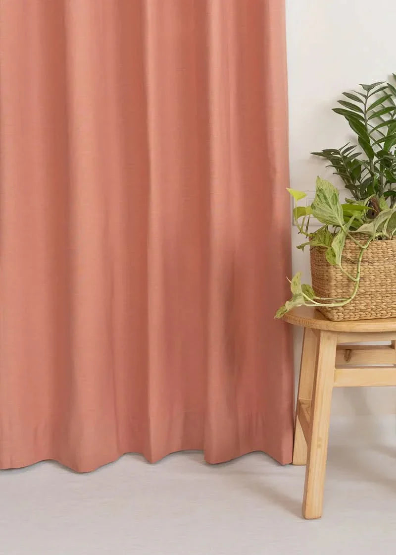 Sandstone 100% cotton plain curtain - Customizable for size, lining and headers